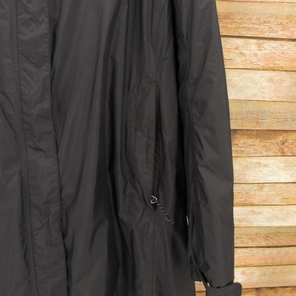 L.L. Bean Black Zipper/Velcro Hooded Windbreaker Mid-Length Men's Jacket - Picture 5 of 16